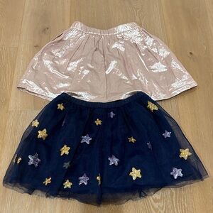 Blue Star Crewcuts Size S and Metallic Mini Boden Size 7/8 Skirt Set